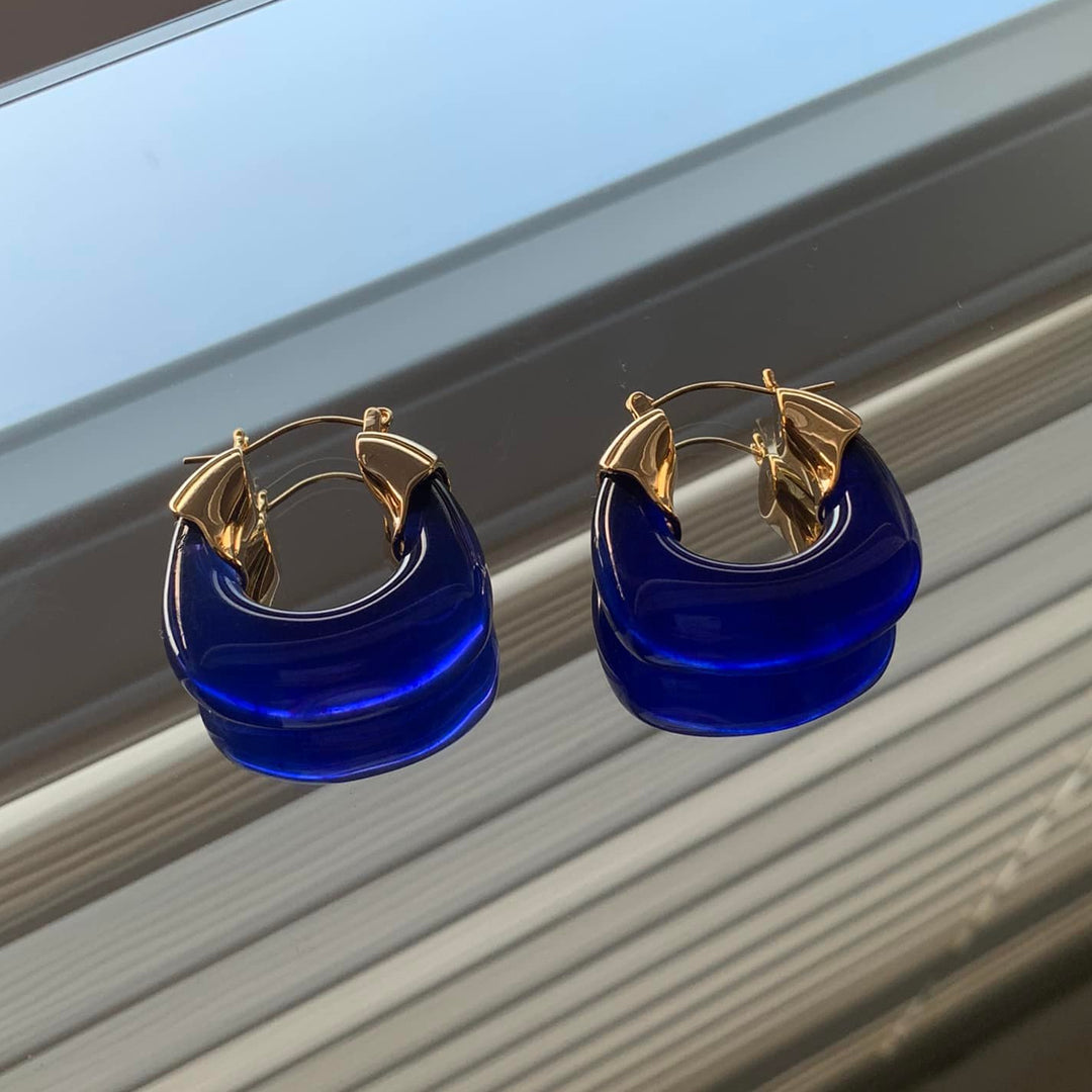 ADONIS. Cobalt Blue Statement Earrings