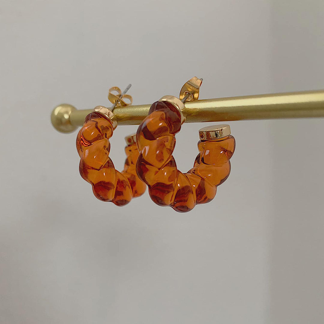 3 x Twist Hoop Earrings Set