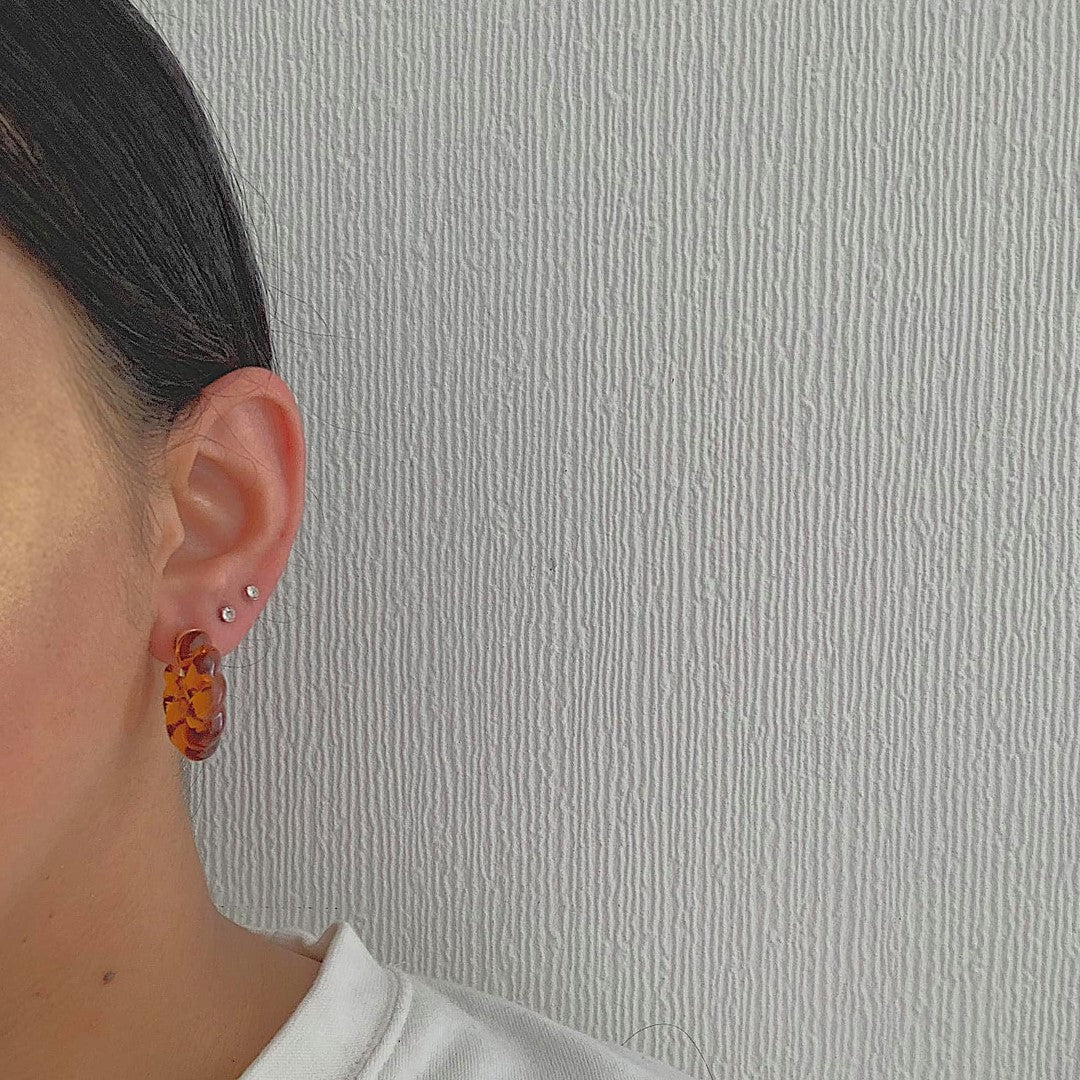 3 x Twist Hoop Earrings Set