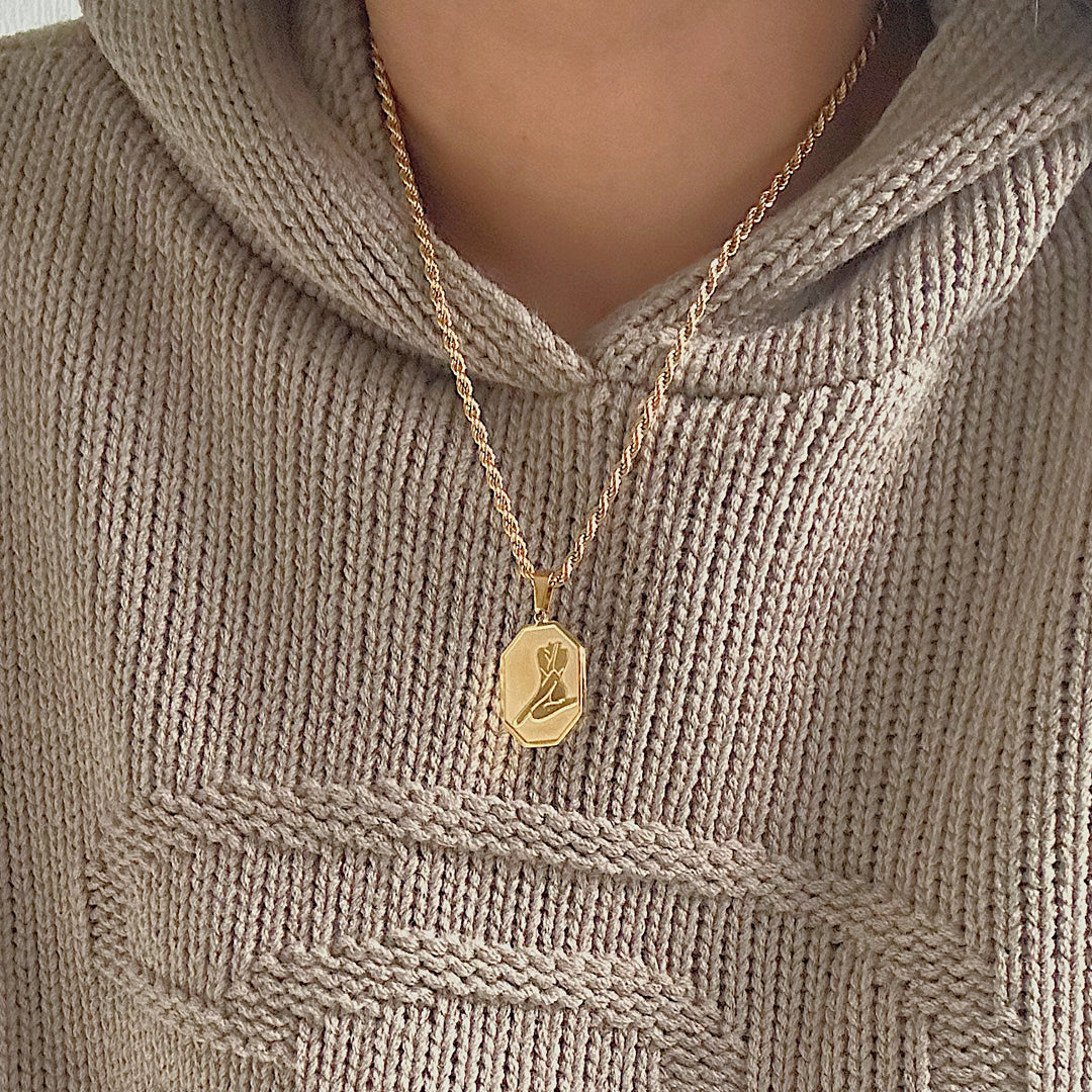 APHRODITE. Gold Woman's Body Pendant Necklace
