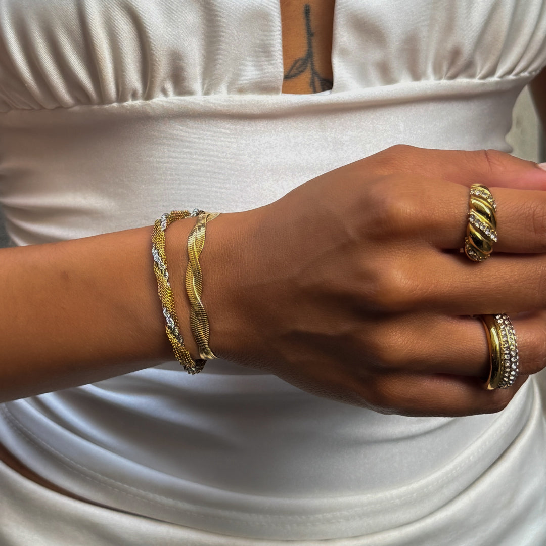AURYN. Gold Twist Chain Bracelet