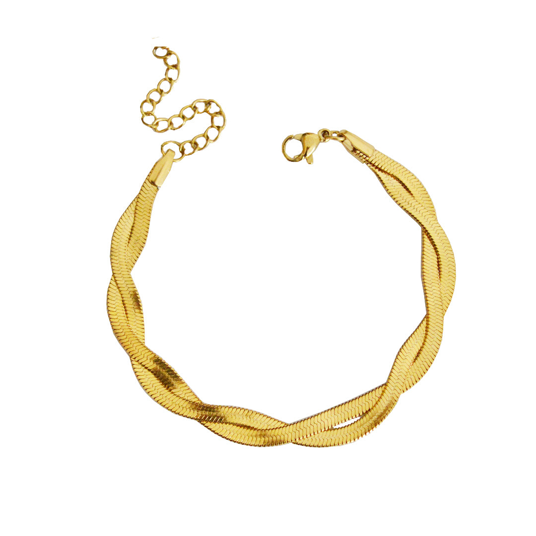 AURYN. Gold Twist Chain Bracelet