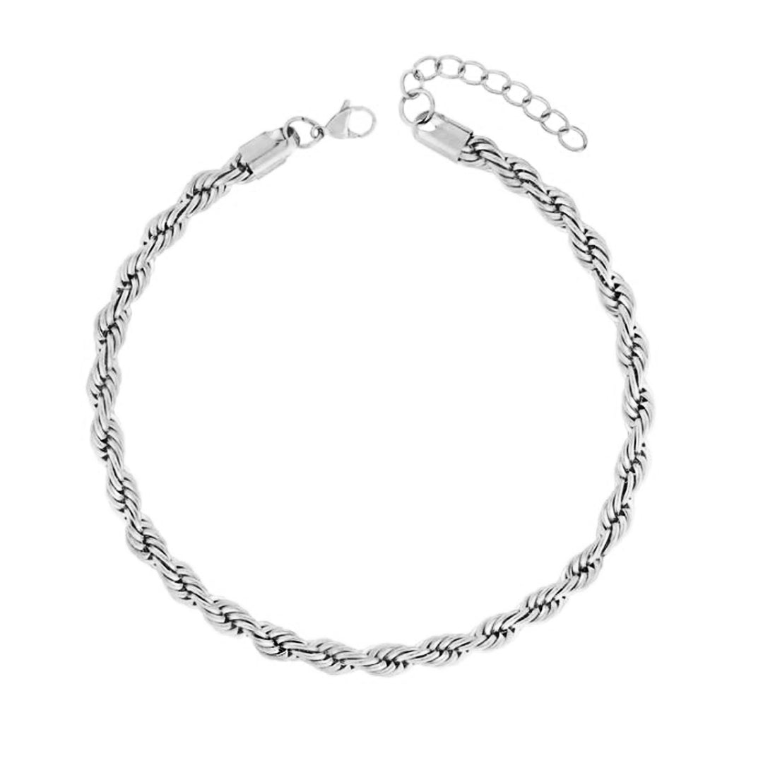 CITY BANKER. Silver Rope Bracelet