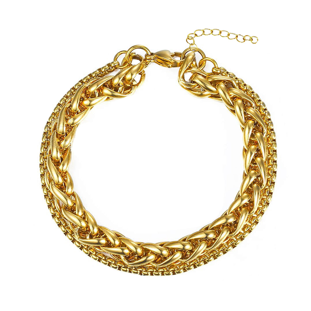 EMBASSY. Gold Braided Anklet