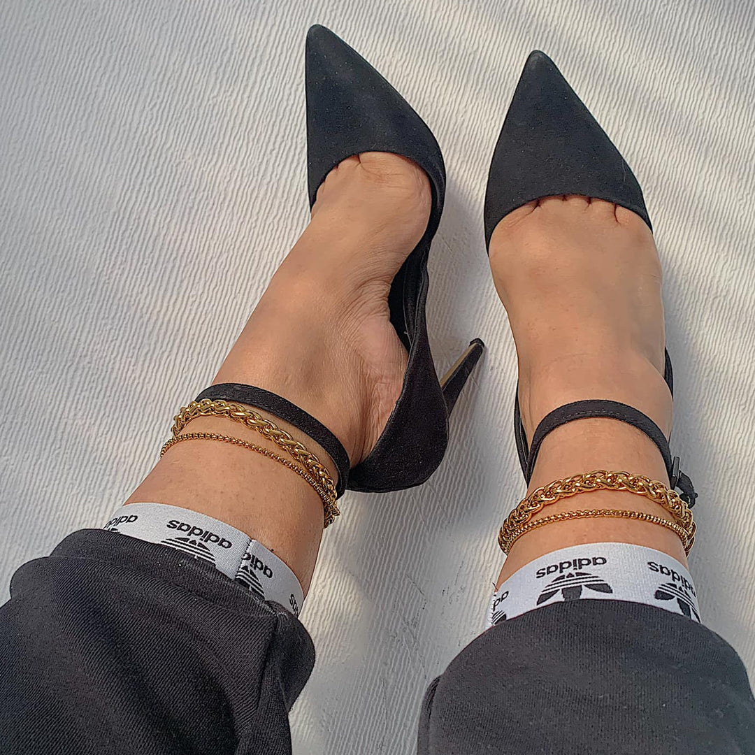 EMBASSY. Gold Braided Anklet
