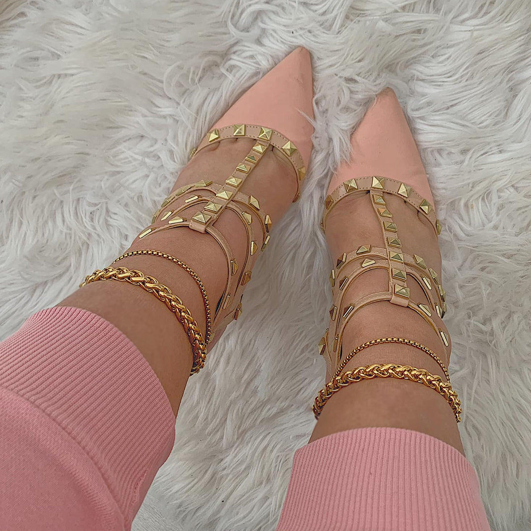EMBASSY. Gold Braided Anklet