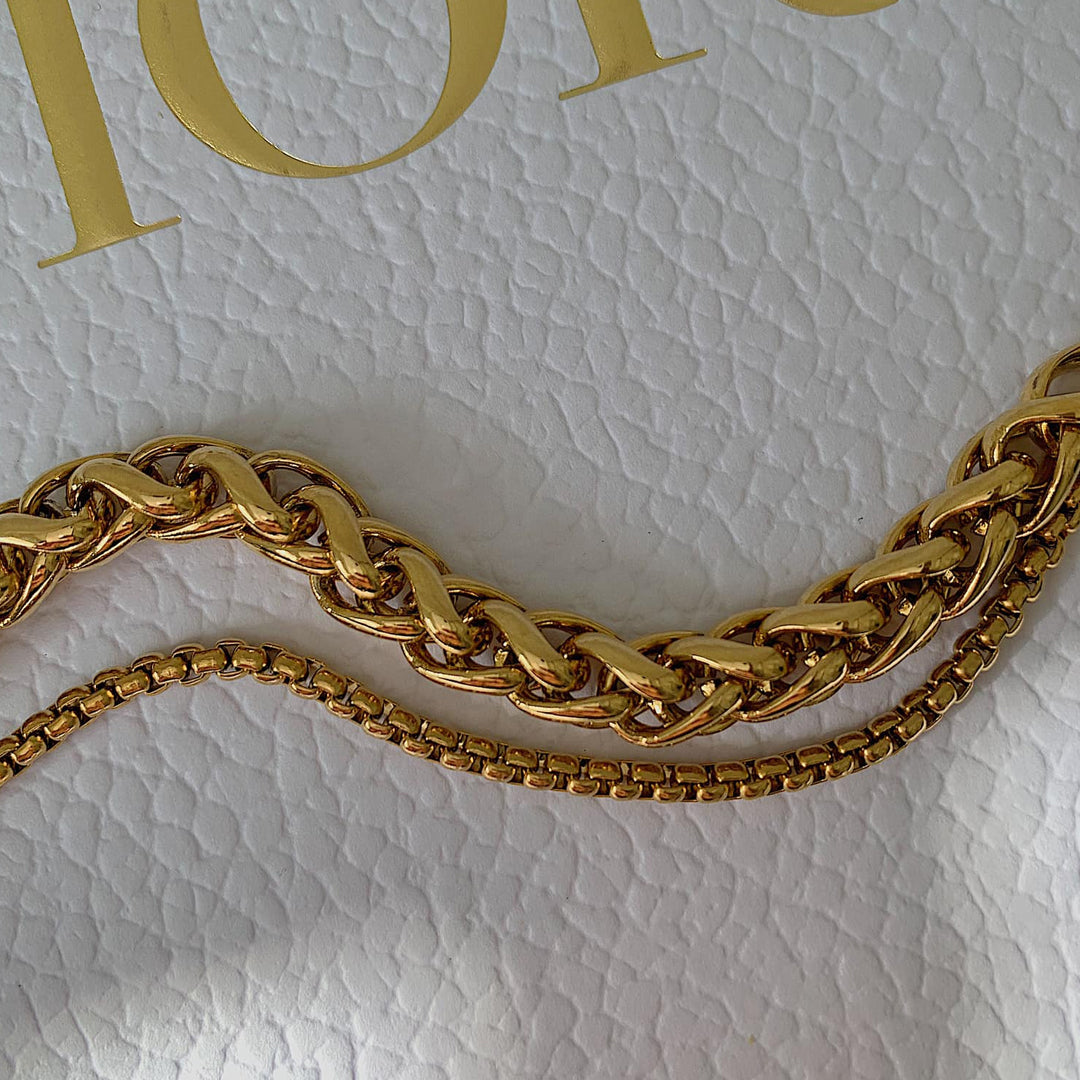 EMBASSY. Gold Braided Anklet