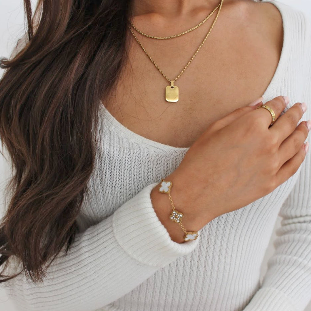 GENESIS. Gold ID Tag Necklace