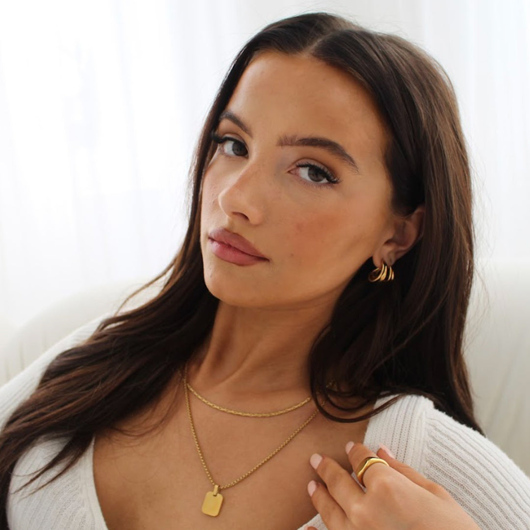 GENESIS. Gold ID Tag Necklace