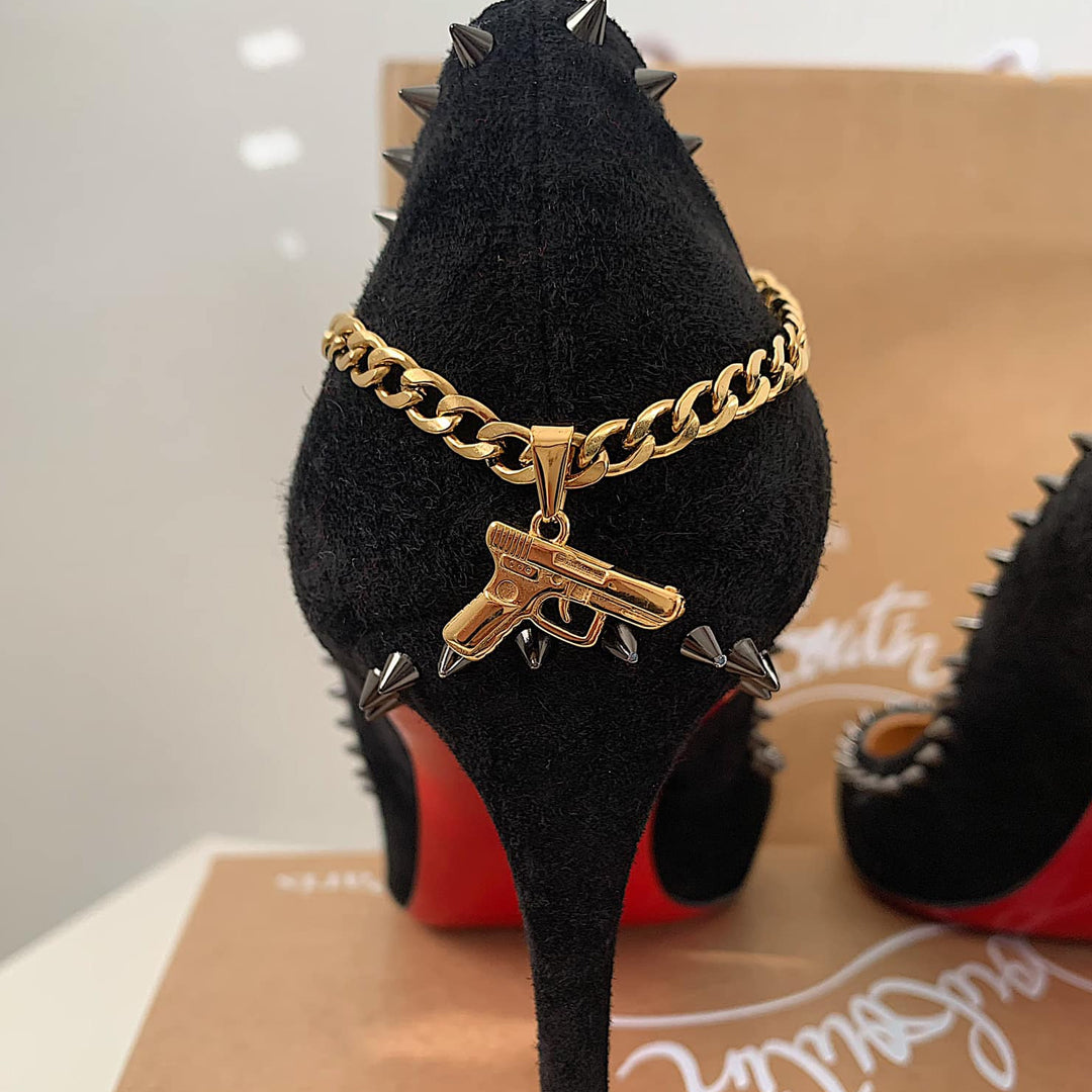 GIRL GANG. Gun Pendant Anklet
