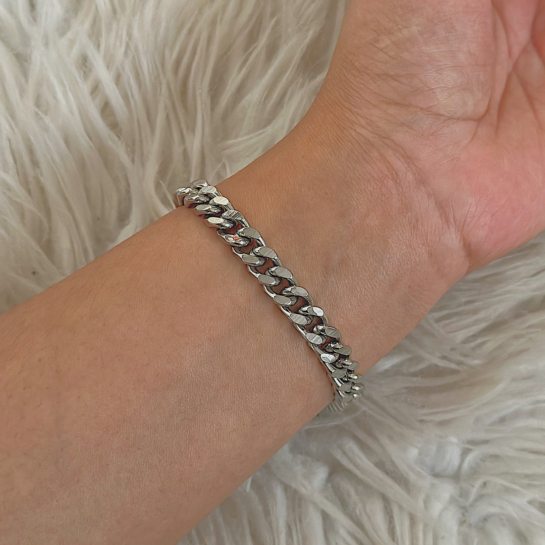 HADLEY. Chunky Silver Chain Bracelet