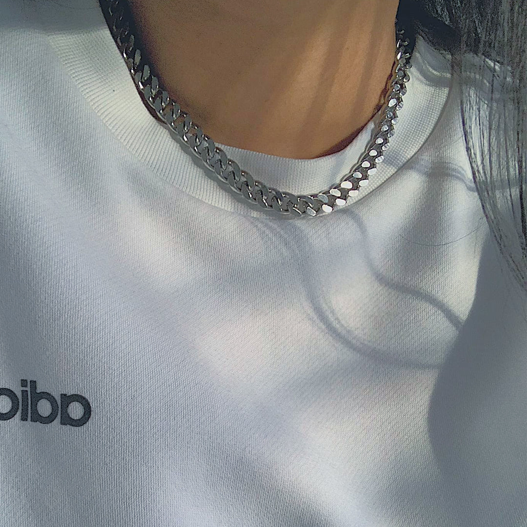 HADLEY. Chunky Silver Chain Necklace