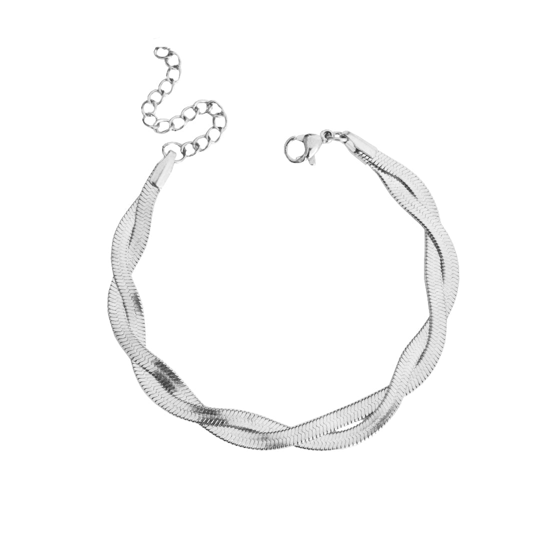 HALO. Silver Twist Chain Bracelet