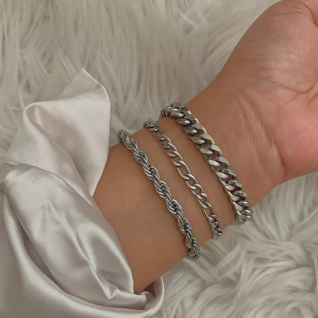 HADLEY. Chunky Silver Chain Bracelet