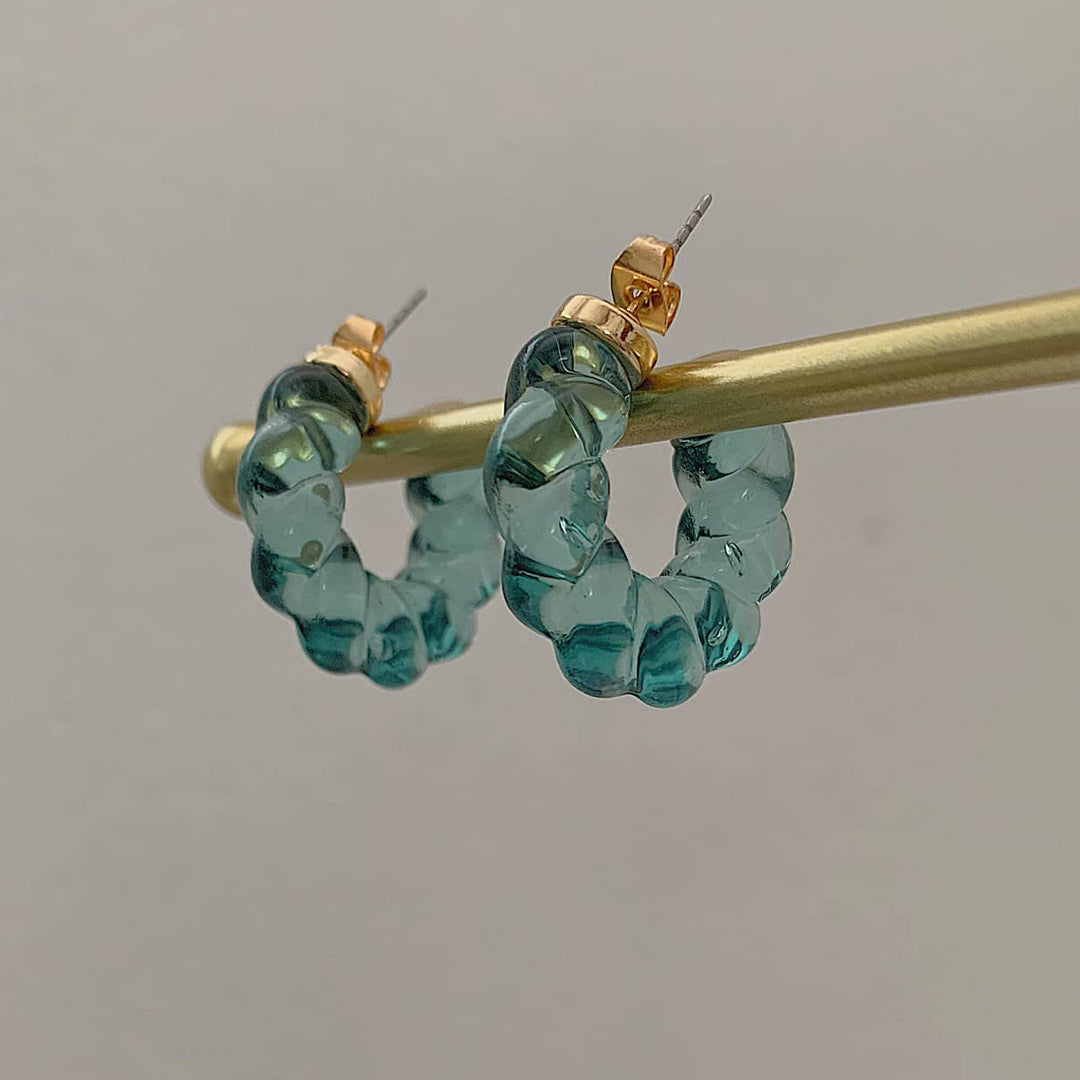 3 x Twist Hoop Earrings Set