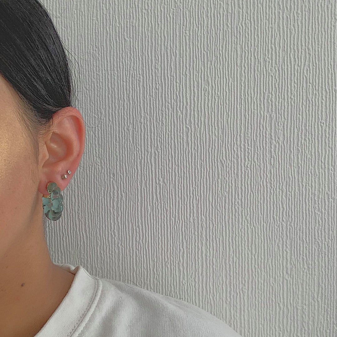 3 x Twist Hoop Earrings Set
