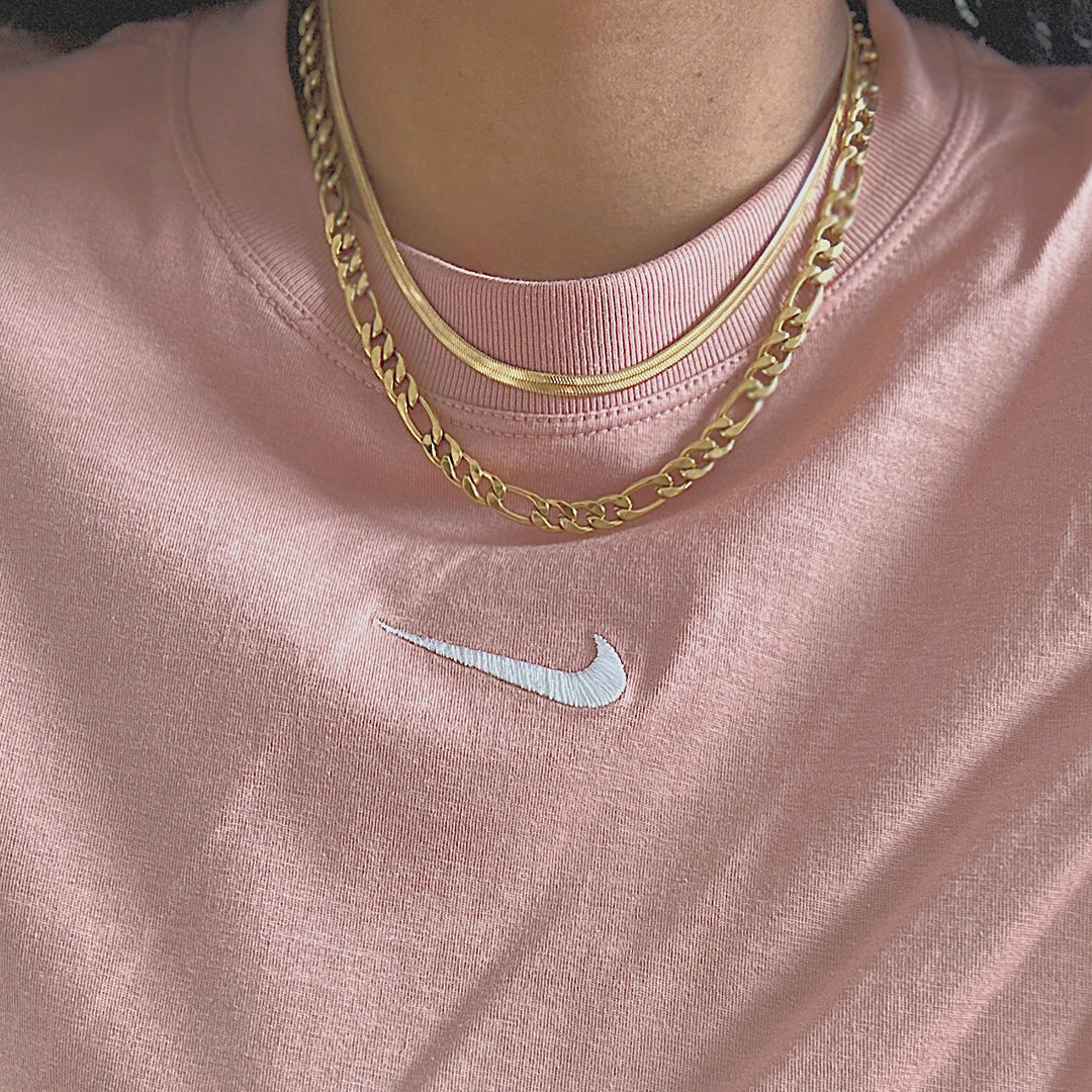 SERPENTINE ORO. Gold Snake Chain Necklace