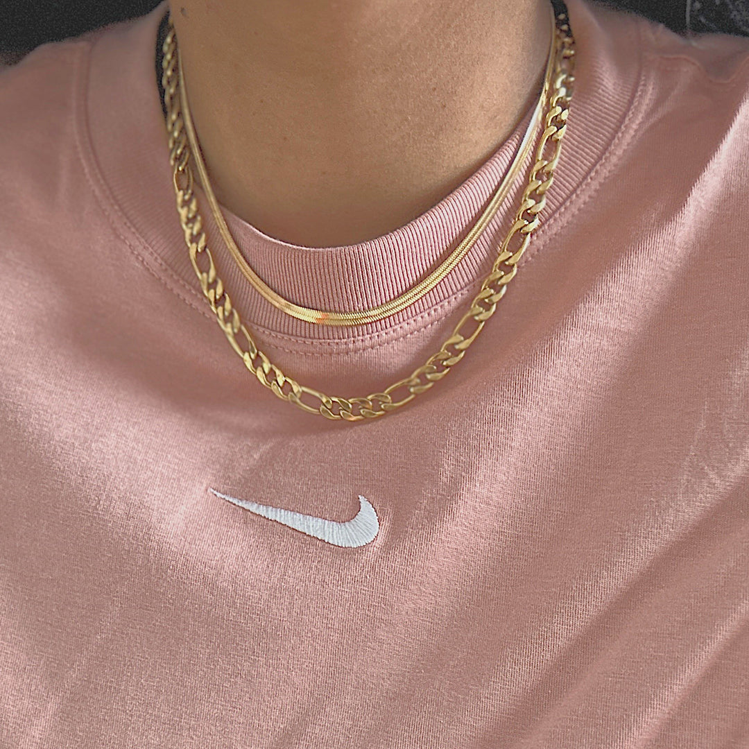 SERPENTINE ORO. Gold Snake Chain Necklace