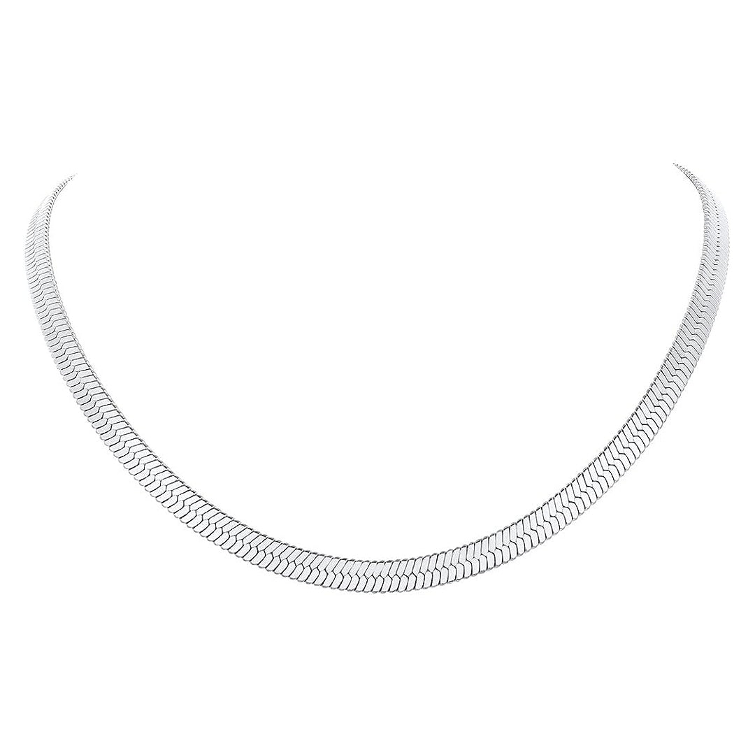 SERPENTINE ARGENT. Silver Snake Chain Necklace