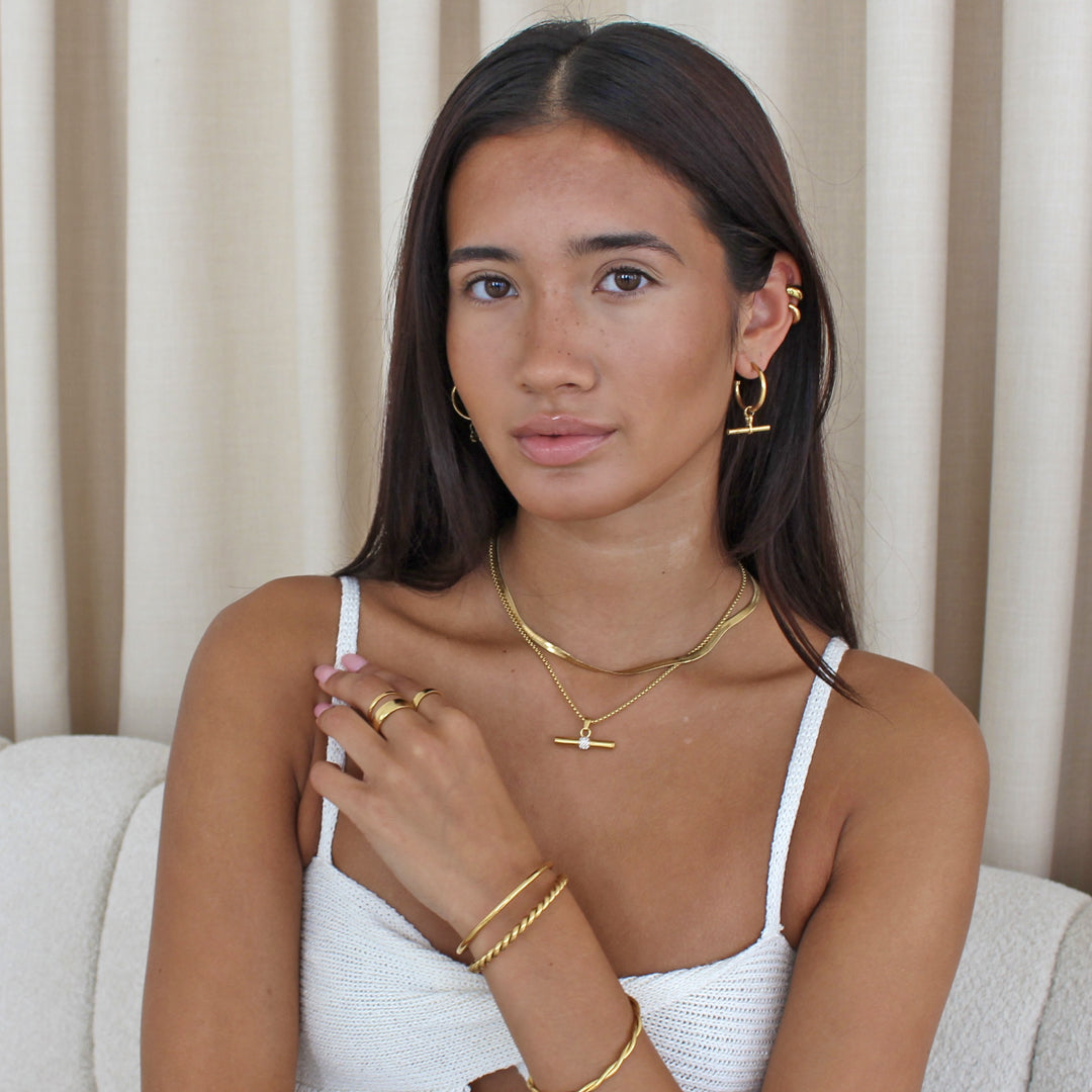 SIGNATURE. 3 x Gold Stacking Ring Set