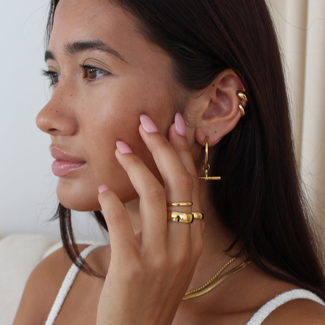 SIGNATURE. 3 x Gold Stacking Ring Set