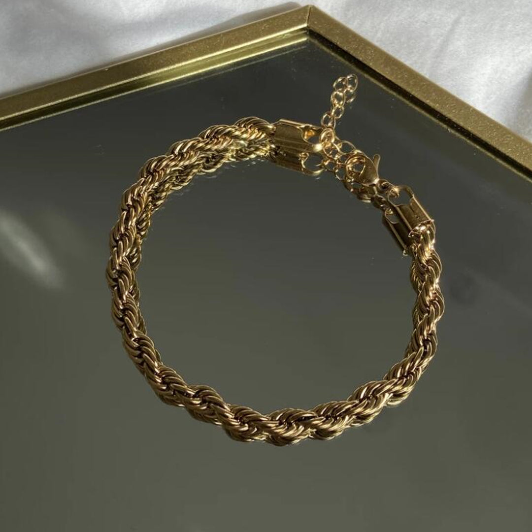 1970. Gold Rope Chain Anklet
