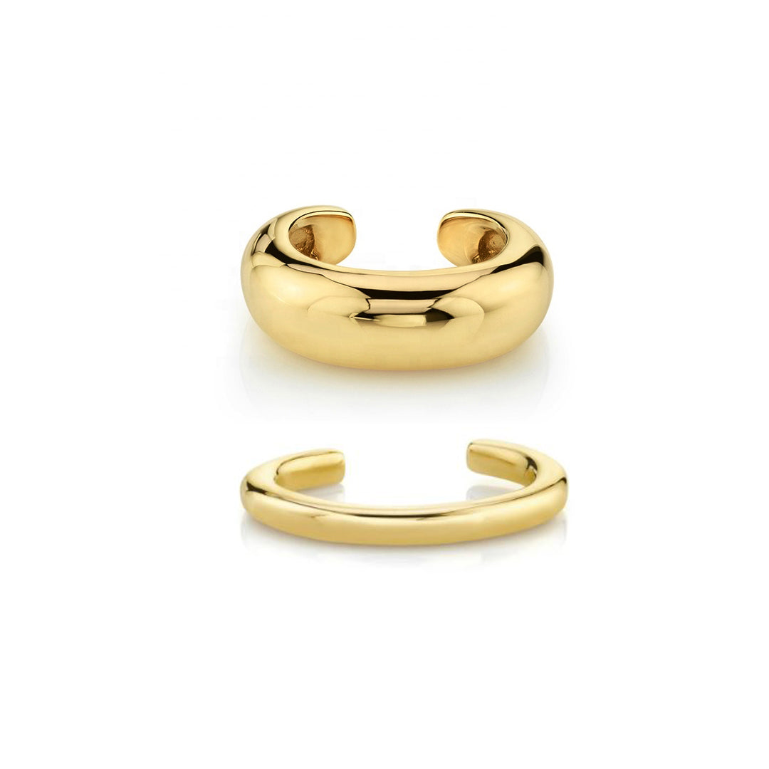 A LA MODE. Gold Chunky Cuff Earring Set