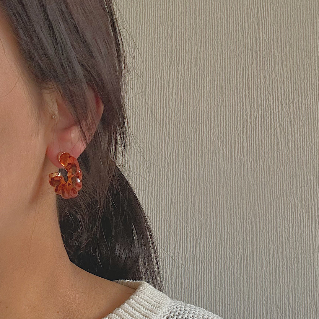 BARK. Brown Twist Hoop Earrings