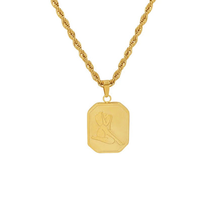 APHRODITE. Gold Woman's Body Pendant Necklace