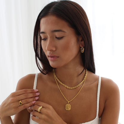 APHRODITE. Gold Woman's Body Pendant Necklace