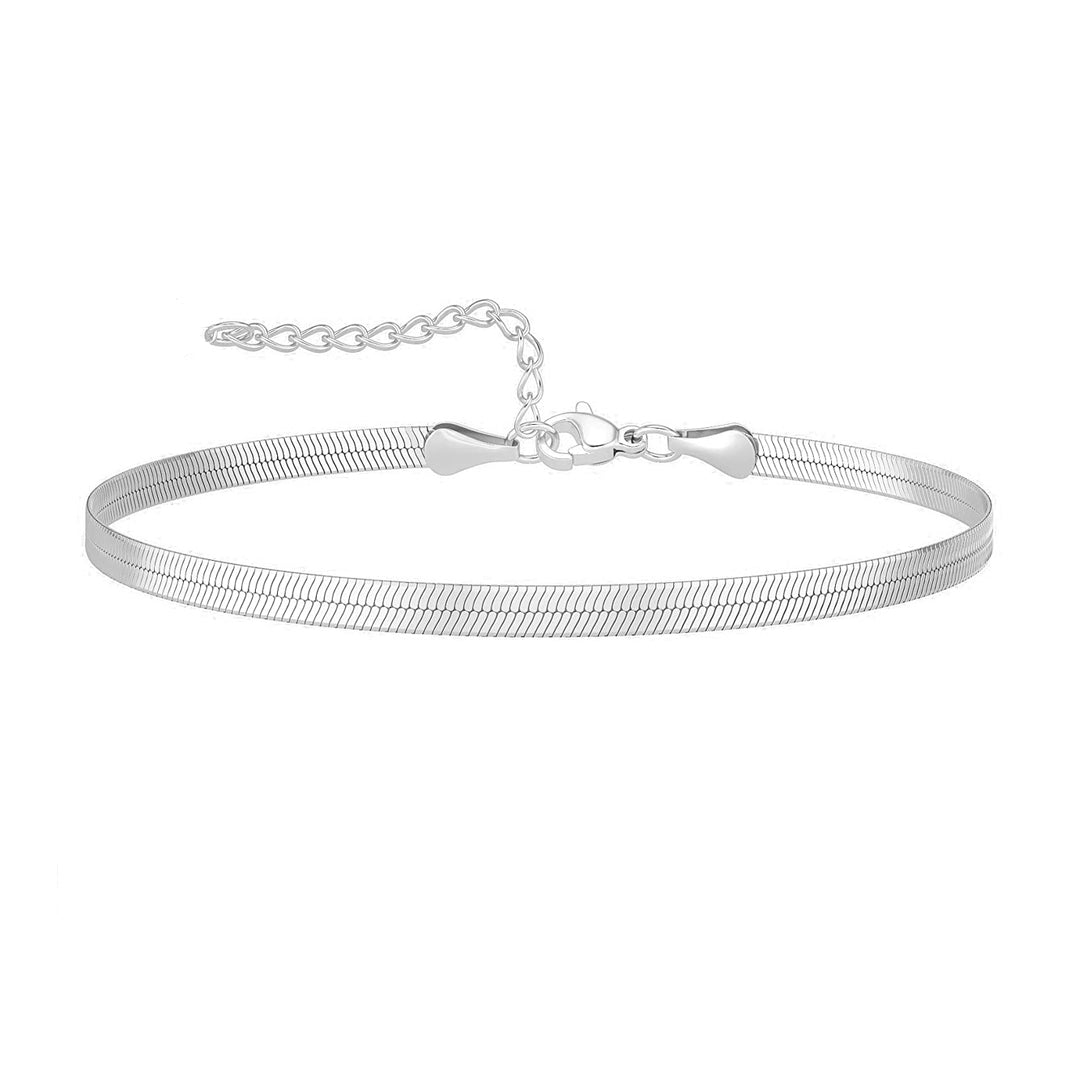 SERPENTINE ARGENT. Silver Snake Chain Bracelet