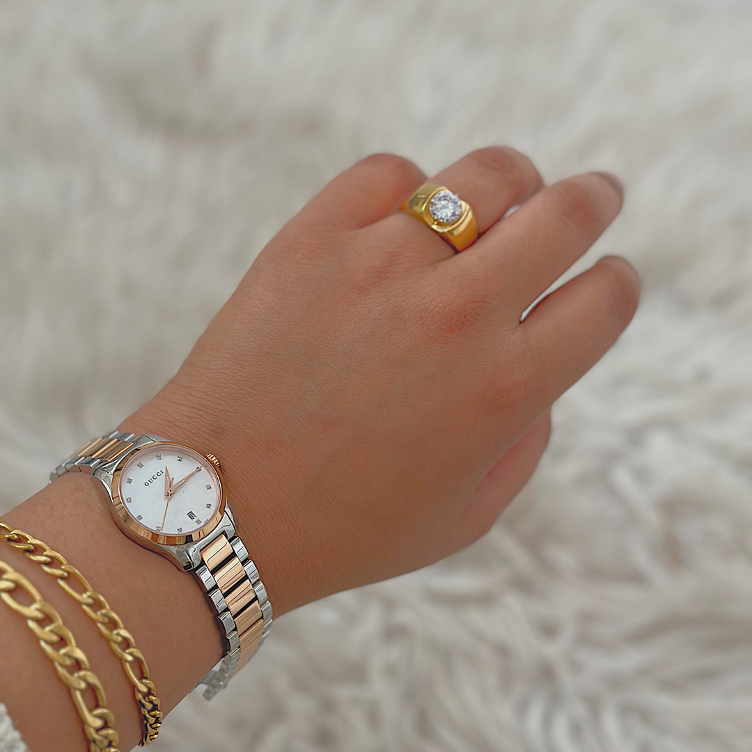 ATELIER. Gold Crystal Dome Ring