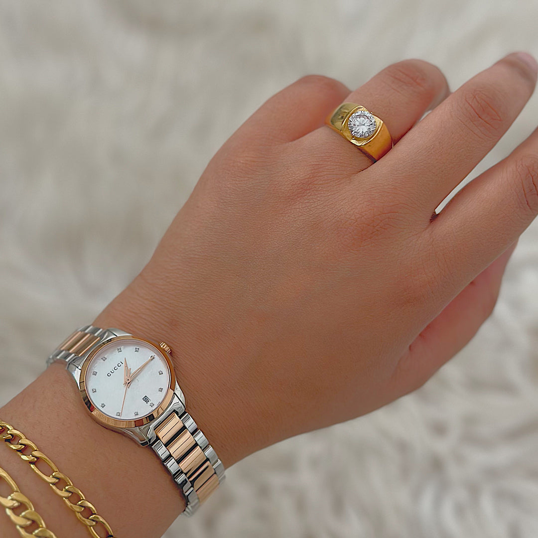 ATELIER. Gold Crystal Dome Ring