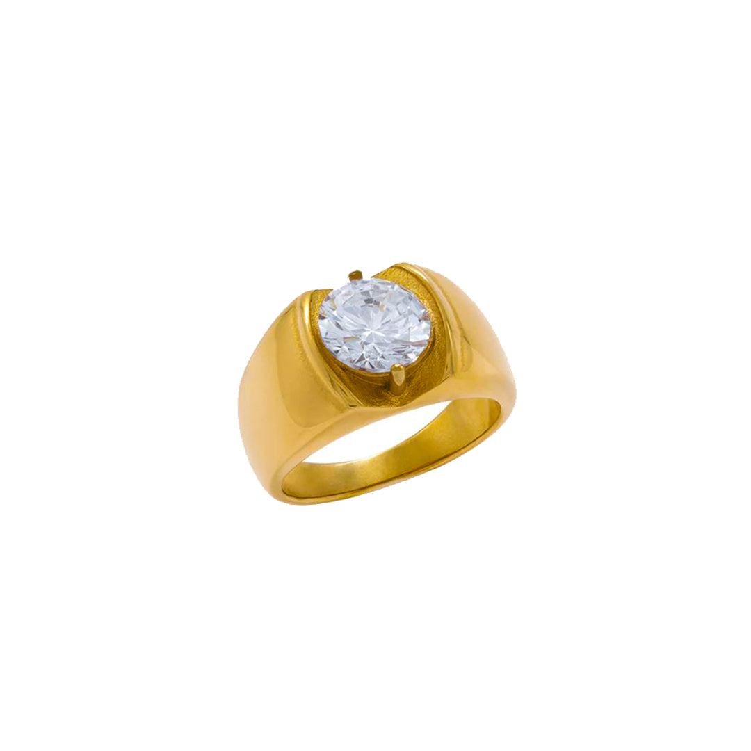 ATELIER. Gold Crystal Dome Ring