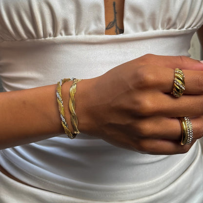AURYN. Gold Twist Chain Bracelet