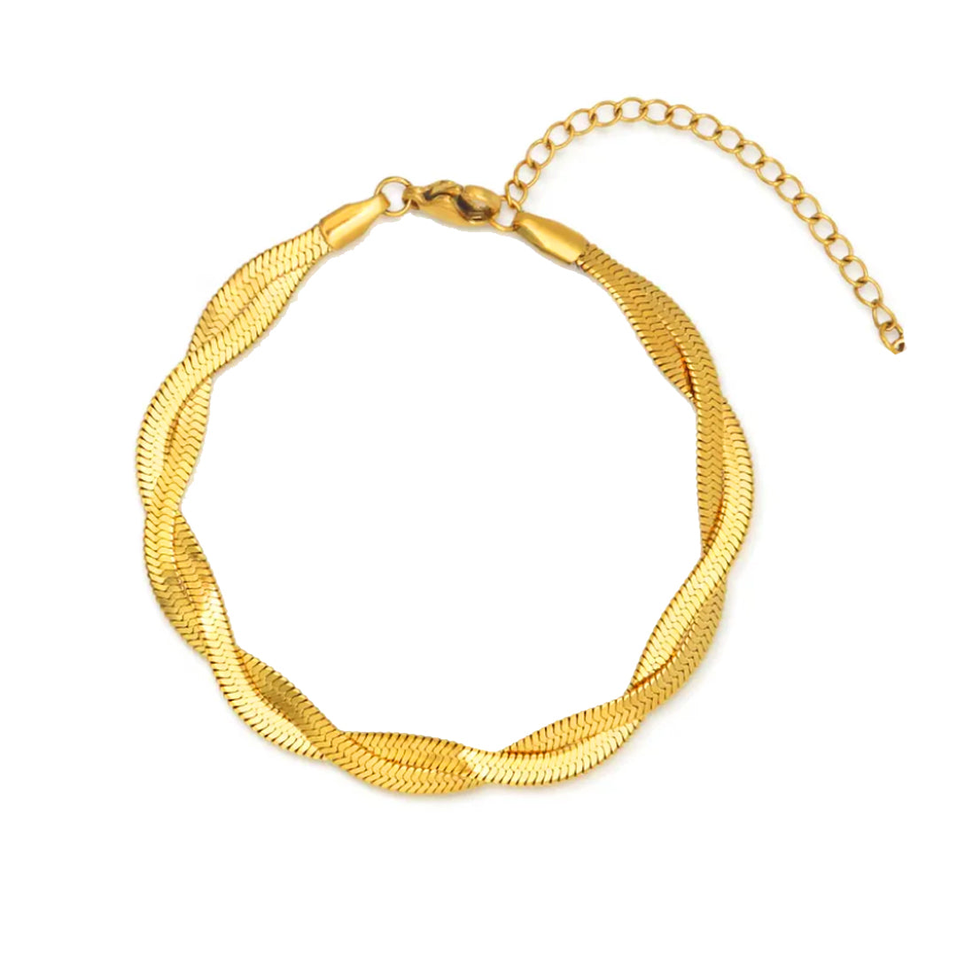 AURYN. Gold Twist Chain Bracelet