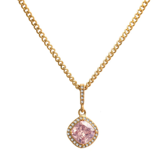 BALLET. Baby Lilac Pink Crystal Necklace