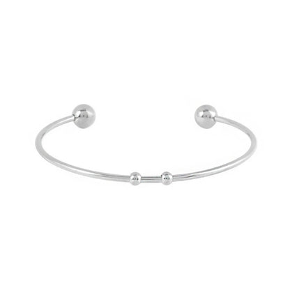 CAMBRIDGE. Silver Ball Cuff Bangle
