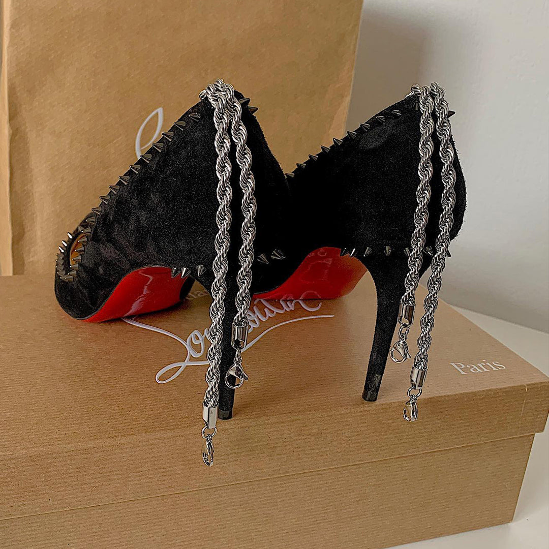 CITY BANKER. Silver Rope Chain Anklet