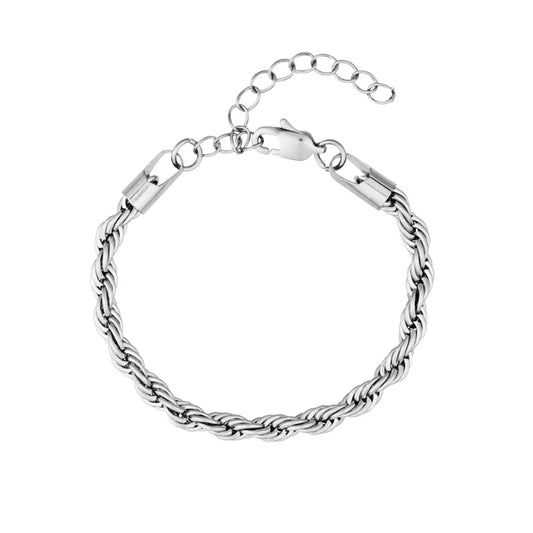CITY BANKER. Silver Rope Bracelet