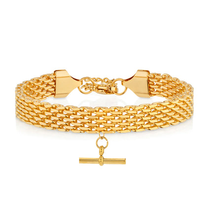 EMIRATI. Gold T Bar Bracelet