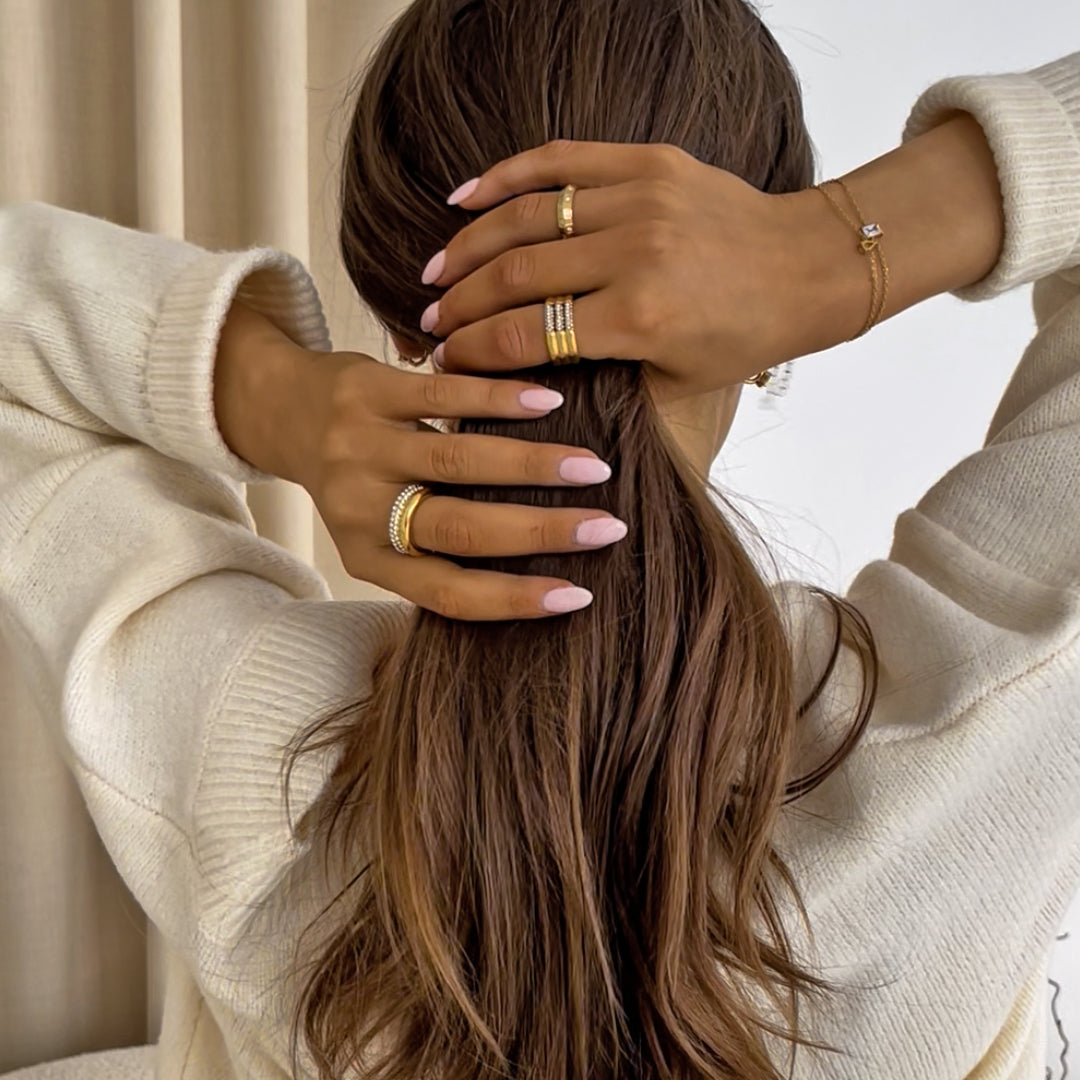 ESTATE. Gold Crystal Dome Ring