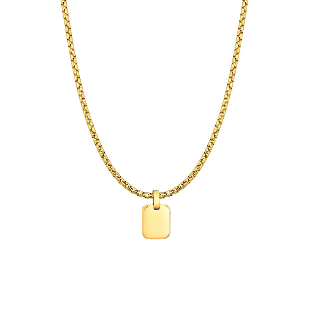 GENESIS. Gold ID Tag Necklace