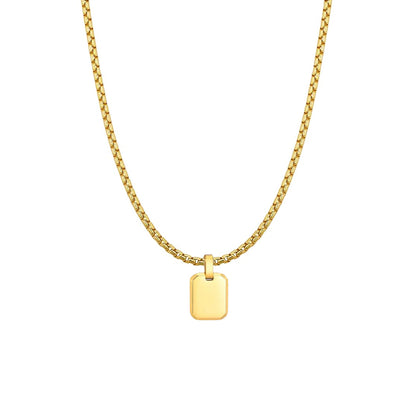 GENESIS. Gold ID Tag Necklace