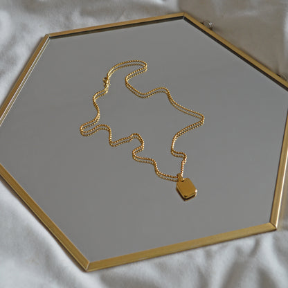 GENESIS. Gold ID Tag Necklace