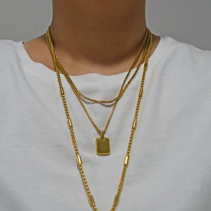 GENESIS. Gold ID Tag Necklace
