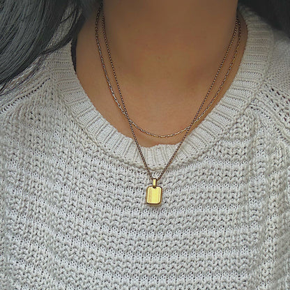 GENESIS. Gold ID Tag Necklace