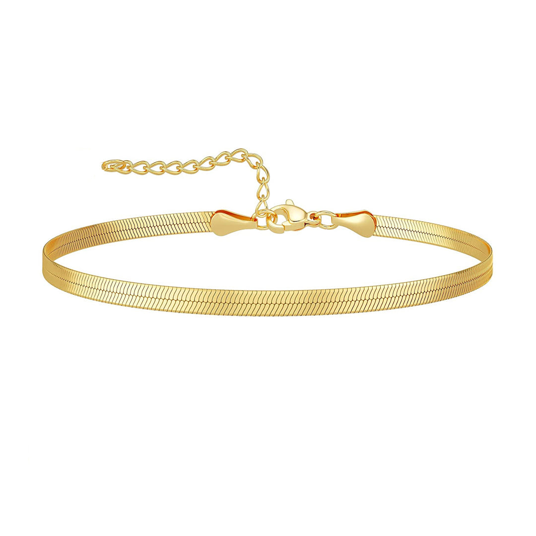 SERPENTINE ORO. Gold Snake Chain Bracelet