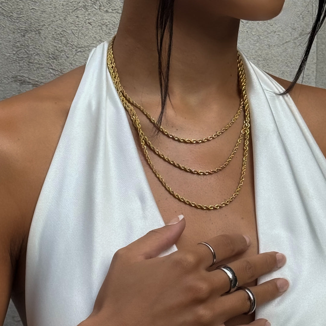ASSISI. Dainty Gold Rope Necklace