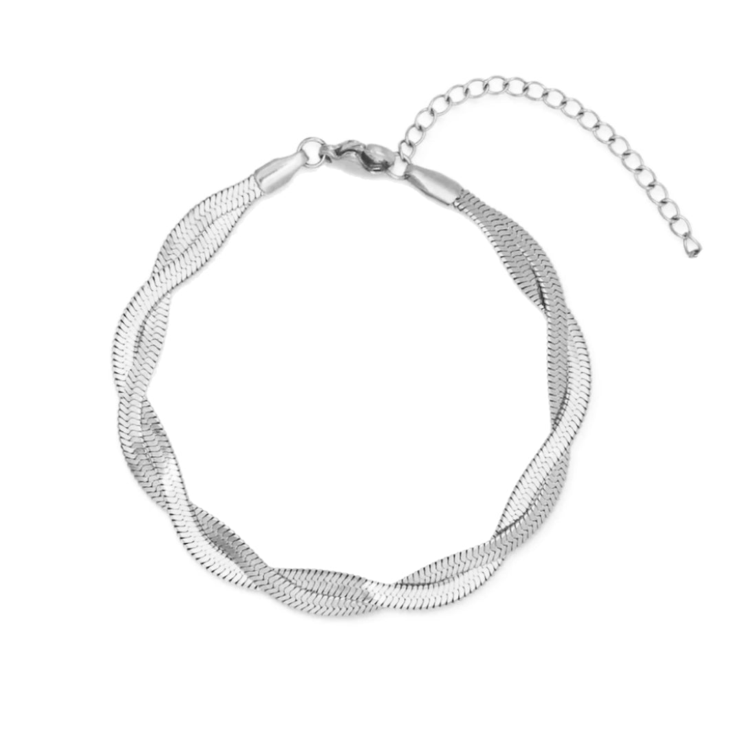 HALO. Silver Twist Chain Bracelet